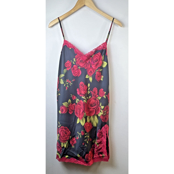 Victoria's Secret Other - Victoria Secret large lace slip dress negligee camisole night mini gown red